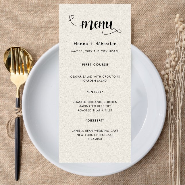 Modern  Wedding Menu (Créateur téléchargé)
