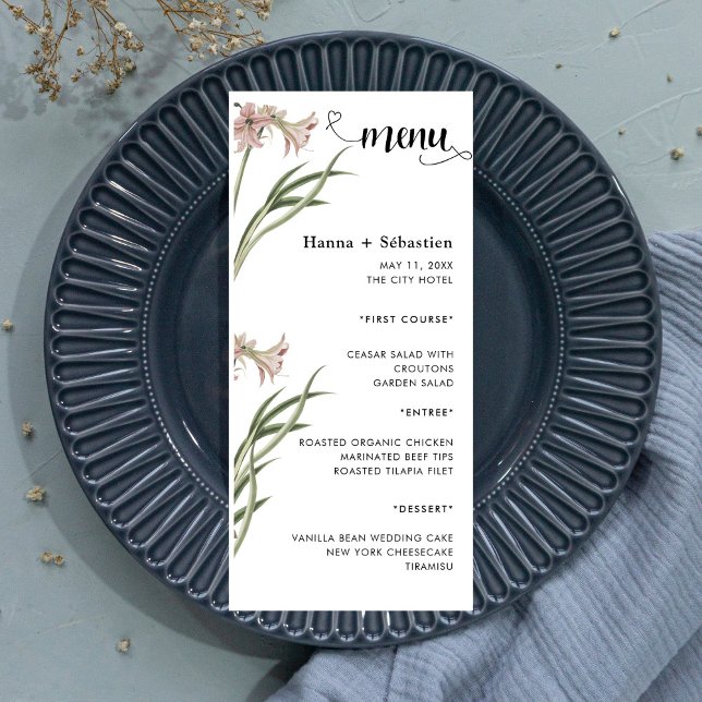 Modern  Wedding Menu (Créateur téléchargé)