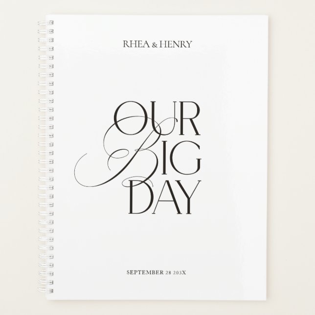 Modern Wedding Planner Notebook "Our Big Day" (Devant)