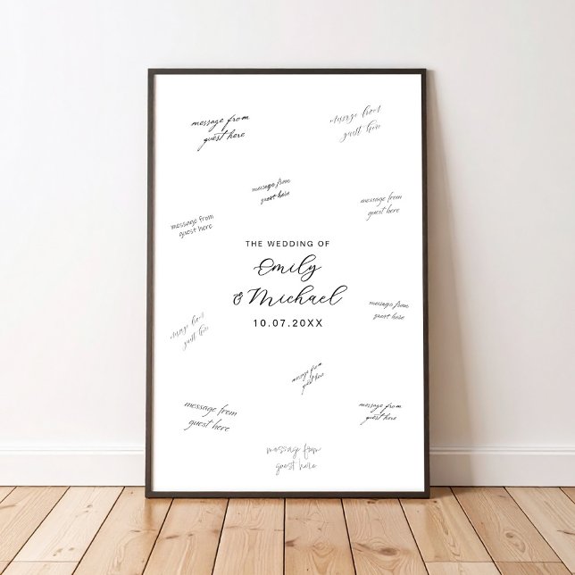 Modern Wedding Signature Guest Book Poster (Créateur téléchargé)