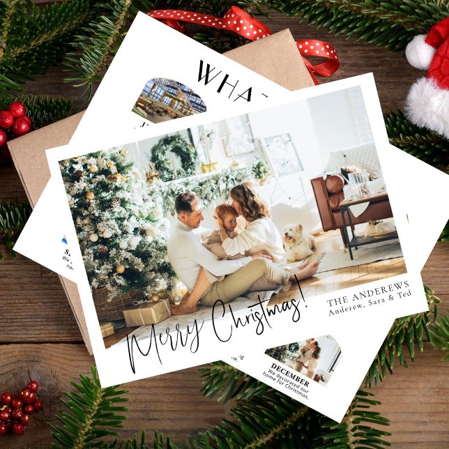 Moderne 12 Photo Quelle année Carte de Noël (Créateur téléchargé)