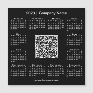 Moderne 2023 Calendrier Business QR Code Magnet no