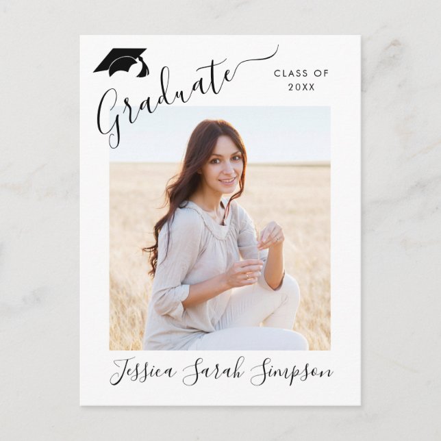Moderne 2024 PHOTO Graduation Party Invitation Gra (Devant)