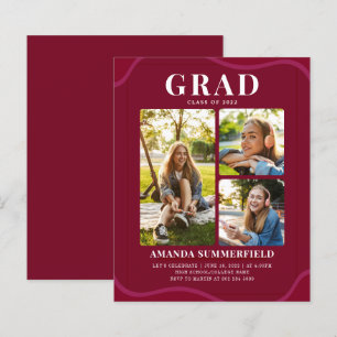 Moderne 2025 Burgundy Grad Photo Party