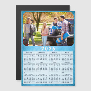 Moderne 2026 Calendrier Famille Photo Fridge Magne