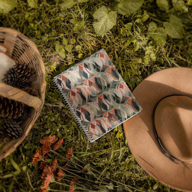 Moderne Abstrait Boho | Journal de Notes à Monogra (Créateur téléchargé)