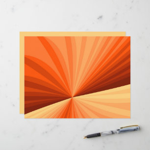 Moderne Abstrait Orange Rouge Vanille Graphique Fr