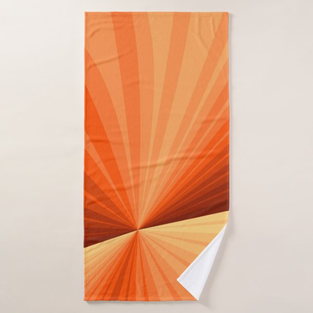 Moderne Abstrait Orange Rouge Vanille Graphique Fr (Serviette de bain)