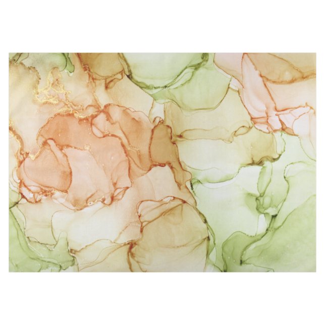 Moderne Abstrait Pastel Green Coral Nappe (Devant (Horizontal))