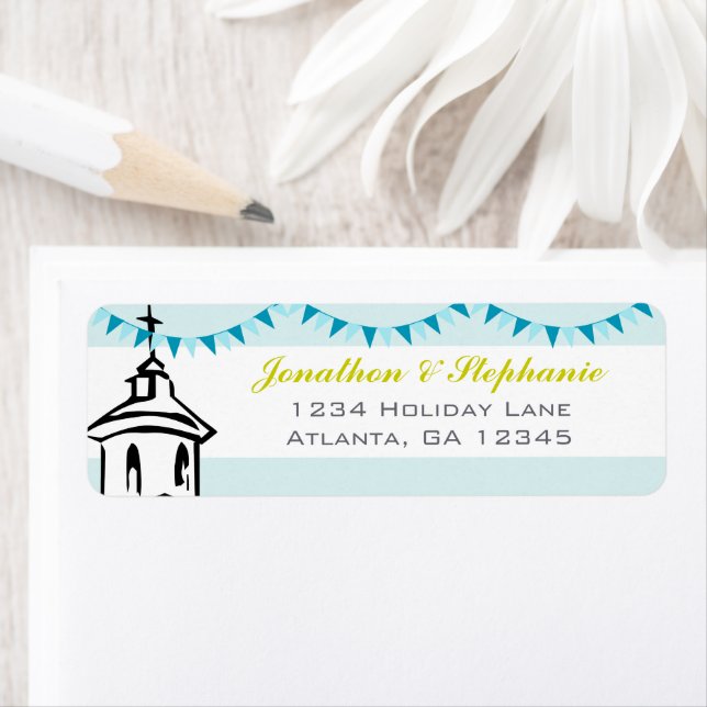 Moderne Aller à la Chapelle Mariage Étiquettes (En situation)