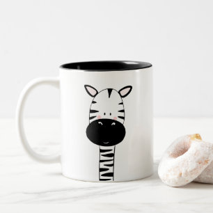 Moderne animal noir et blanc de tasse mignonne de