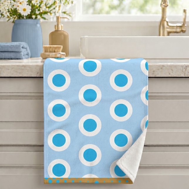 Moderne anneau à motif circulaire bleu clair or bl (Créateur téléchargé)