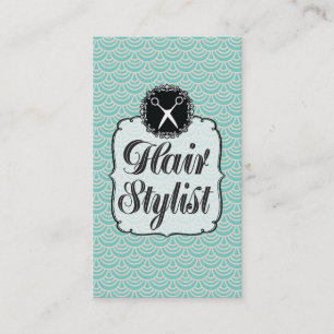 Moderne Aqua Scales Coiffeur Stylo Salon Cartes