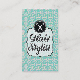 Moderne Aqua Scales Coiffeur Stylo Salon Cartes