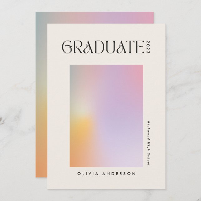 Moderne aura rose coloré typographie photo girly (Devant / Derrière)