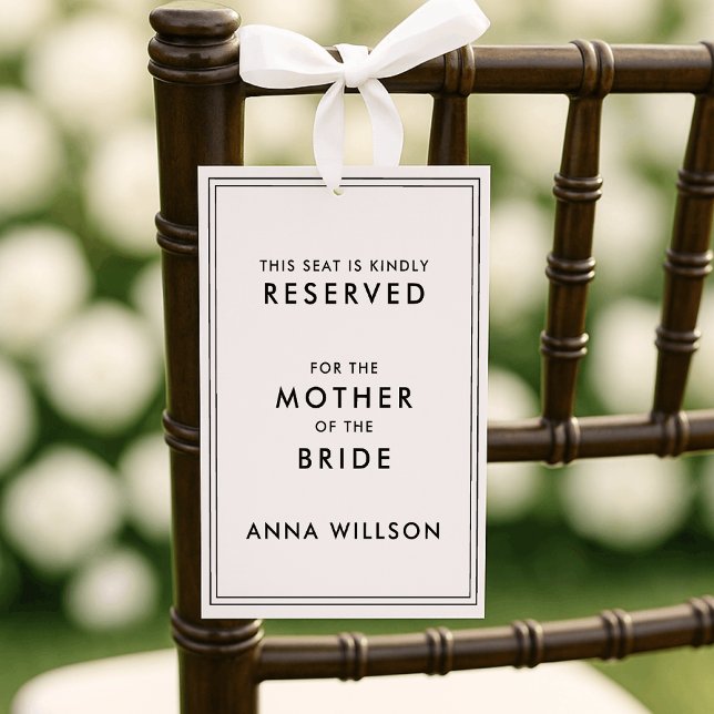 Moderne | Balise Siège réservé Vieux Argent (Créateur téléchargé)