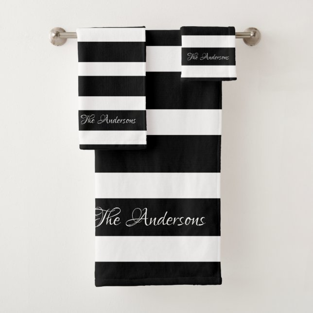 Moderne Beau Noir Et Blanc Rayures (En situation)
