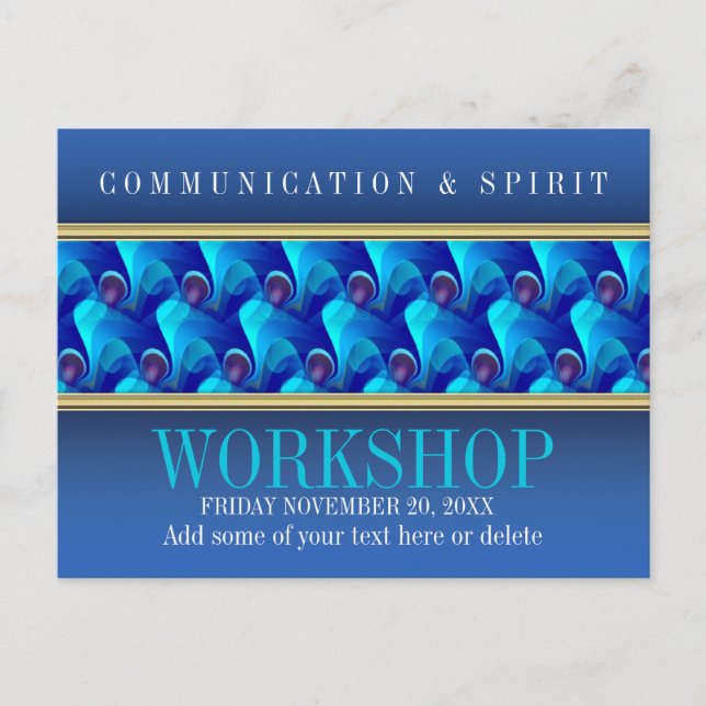Moderne Blue Business Workshop Invitation modèle (Devant)