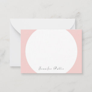 Moderne Blush rose blanc Script Modèle Élégant