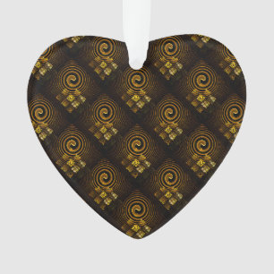 Moderne Bohème Élégant Motif d'Art Abstrait Doré #