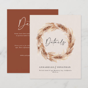 Moderne boho grange pampas herbe détails mariage