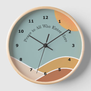 Moderne Boho Mountain Design Horloge