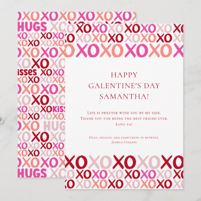 Moderne Carte de la Saint-Valentin pour Meilleure  (Devant / Derrière)