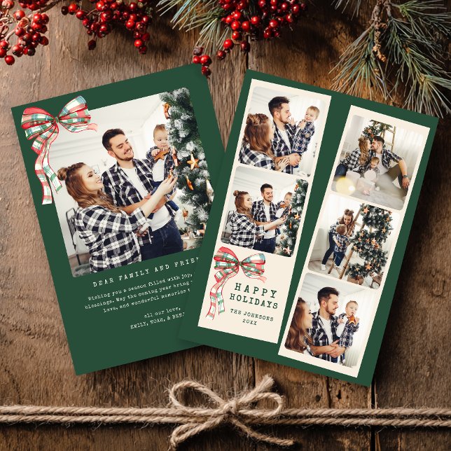 Moderne carte de Noël avec collage de 5 photos (Créateur téléchargé)
