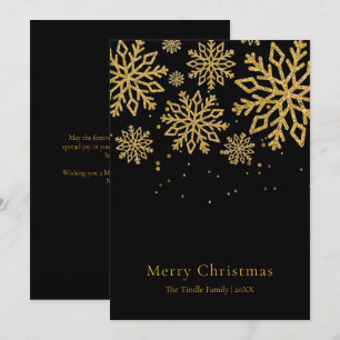 Moderne Carte de Noël en écriture à paillettes noi