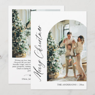 Moderne Carte de Noël Minimaliste Arch