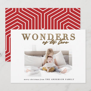 Moderne carte de Noël religieuse chic or multi pho