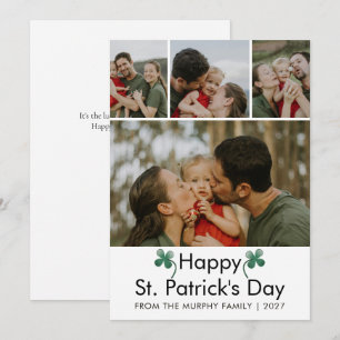 Moderne carte de Saint-Patrick pour 4 photos de fa