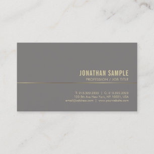 Moderne Carte de visite Gold Elegant Professionnel