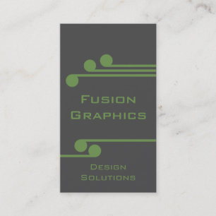 Moderne Carte de visite, gris et vert