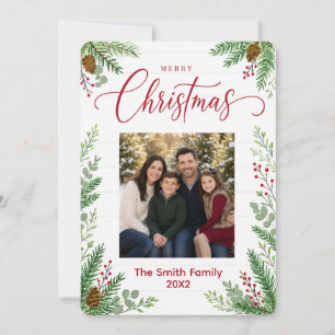 Moderne carte de vœux de Noël de ferme pour photo 