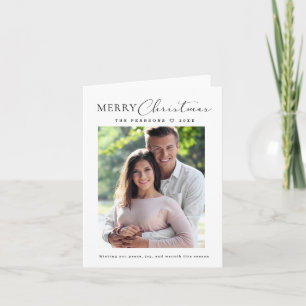 Moderne carte de vœux de Noël photo minimaliste