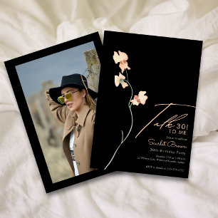 Moderne Chic Floral 30e anniversaire Invitation