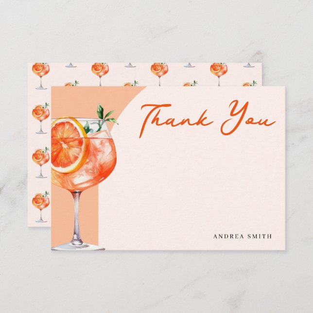 Moderne Chic Merci Aperol Spritz Merci (Devant / Derrière)