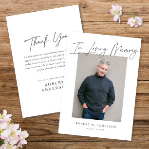 Moderne Chic Minimaliste En Carte photo Mémoire Am