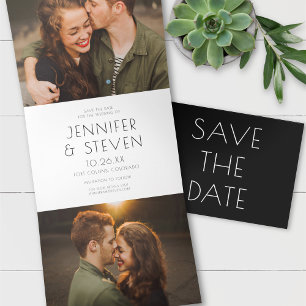Moderne + Chic Type Enregistrer Le Carte photo Dat