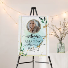 Moderne Chic Vert Photo Affiche de bienvenue de re