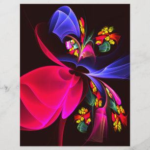 Moderne coloré Floral Abstrait Art Motif #06