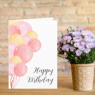 Moderne Colorful Ballons jolies carte d'anniversai