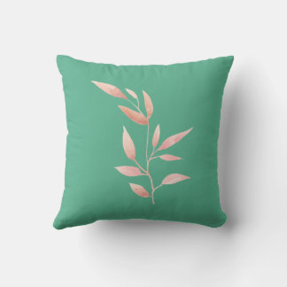Moderne coussin décoratif aux feuilles botaniques