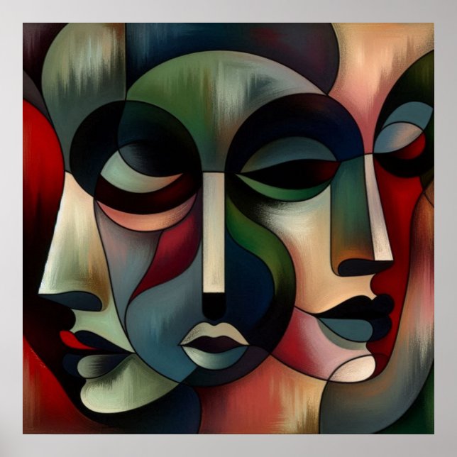 Moderne, Cubisme, Abstrait, Art, Poster (Devant)