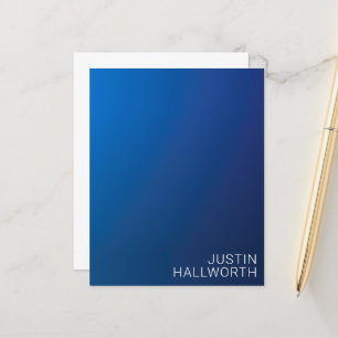 Moderne Dégradé Bleu Foncé & Texte Modifiable Mini