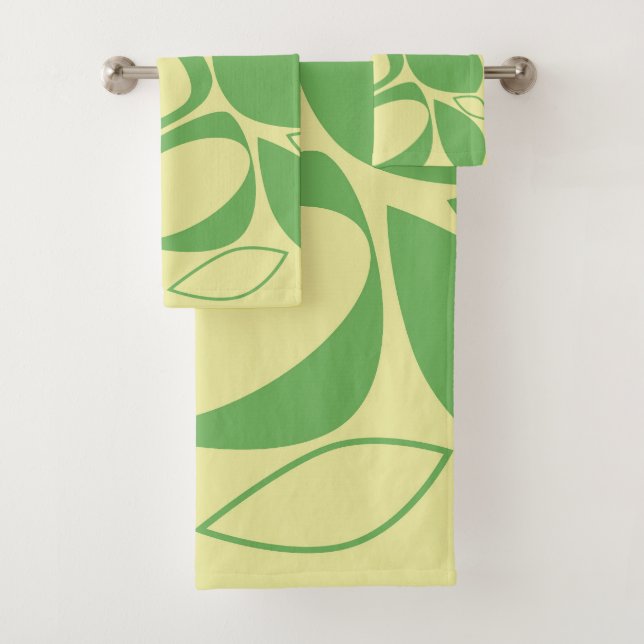 Moderne Design Vert Jaune Motif Abstrait (En situation)