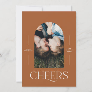 Moderne élégant 1 photo typographie rouille noël