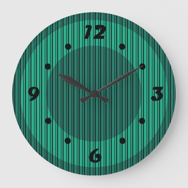 Moderne, élégant, abstrait, décoratif, horloge (Recto)