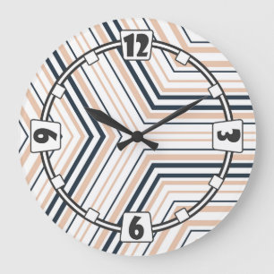 Moderne, élégant, abstrait, décoratif, horloge